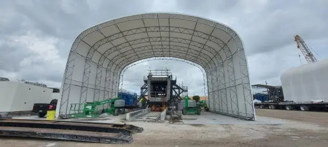 Fabric Shelter Installation #80