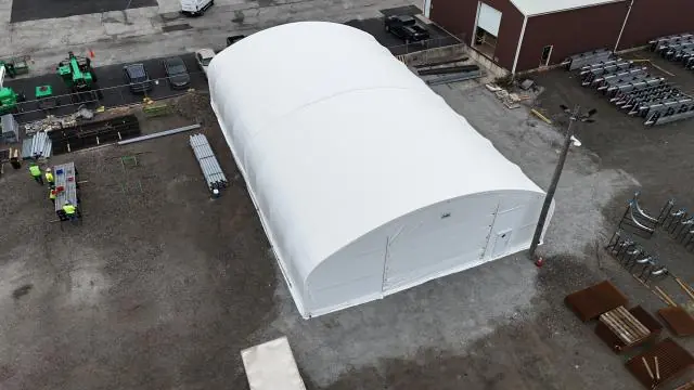 Fabric Shelter Installation #100
